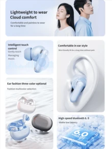 Wireless Earbuds, HiFi Stereo Headphones With ENC Noise Cancelling Microphone, Super Long Battery Life In-Ear Headphones, Wireless 5.3 Sports Earphones Compatible With Android And IOS