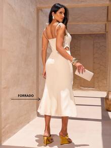 Knot, Side Opening, Cup Detail, Dating - Màu Khỏa thân - Xem 3