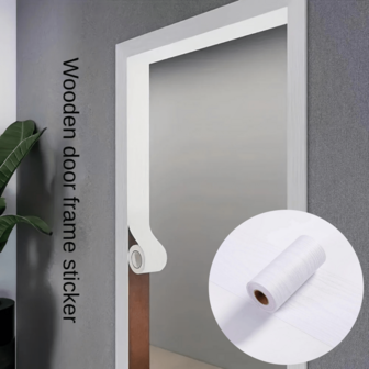 1条5米/196.85英寸自粘墙面装饰条，PVC踢脚线，门框边缘修补，纹理腰线，家具修补，适用于门框、窗台、家具、卧室、客厅、厨房