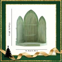 Gothic-Style Decorative Shelf - Festive Handcrafted Wooden Display Stand, Ideal For Holiday Ornament Arrangement,Living Room Deocrative,Navidad Deciracion Casa - 薄荷綠 - 查看 5