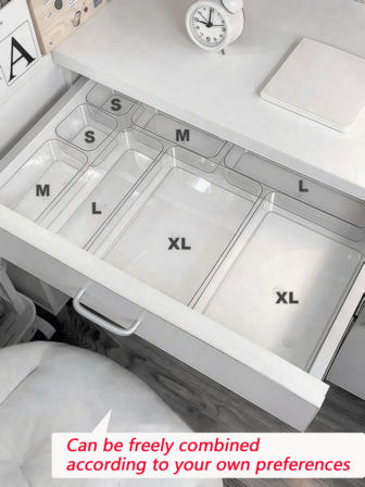Desktop Drawer Storage Box With Built-In Divider For Sorting Stationery And Daily Necessities In Student Dormitories, Transparent Stackable Container With Multiple Sizes, Desk Tidy Organizer For Study Decorations Festival Decor Room Decor Sun Travel Cool,Cosmetic Storage Boxes, Desktop Divider Organizers For Makeup, Office Supplies And Misc Storage Winter Goods For Women Storage Organizer Gift,Christmas Decorations Home,Personalised Gifts