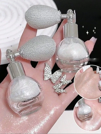Simli Aydınlatıcı Yeniden Doldurulabilir Şişe, Gelin Vücut Simi Parıltısı Sahte İnci Saç Boyun Köprücük Kemiği Rhinestone Sprey Simli Aydınlatıcı Pullar, Airbrush Sprey, Vücut, Yüz, Saç, Kollar Makyajı İçin Uygun, Karnaval/Gras/Maskeli Balo İçin Uygun, Yüz Kontürleme ve Aydınlatma İçin Uygun, Hassas Sprey Başlığı Tasarımı, Hafif Kapatıcılık