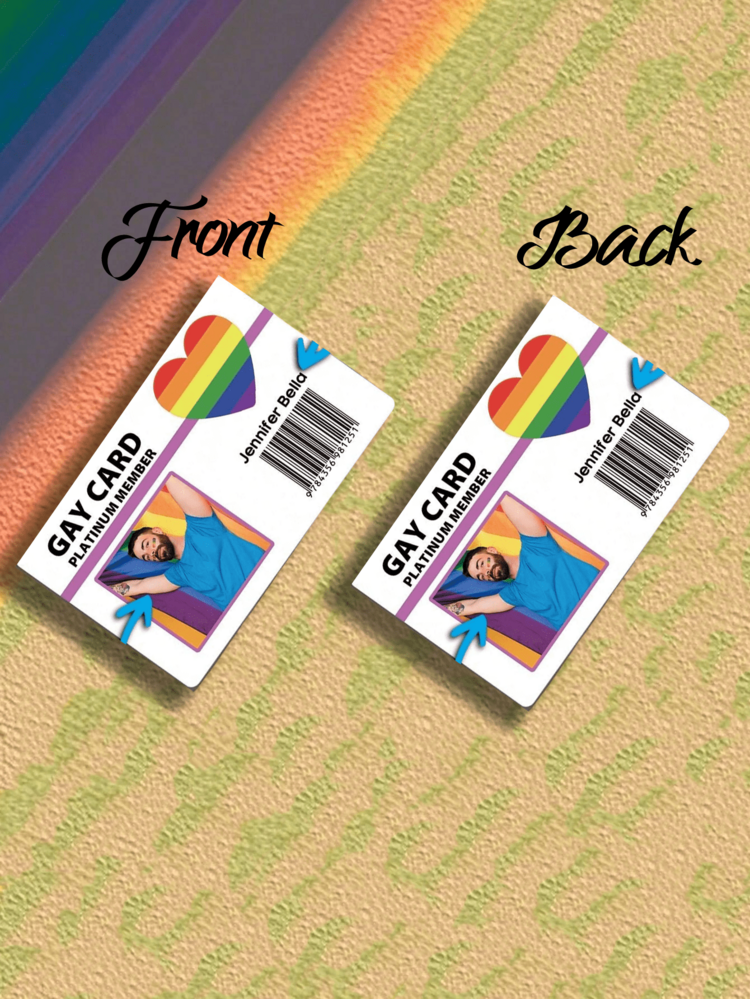 1pc Custom Photo And Name NFC Card Custom Picture&Music Membership Card - Gay Pride Card Custom Membership Cards - Add You Own Photo - Personalized Gay Name Card For Men Money Wallet Mini Wallet Purse Wallet Small Wallet - Multicolor - View 11