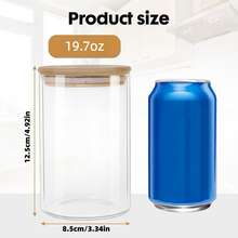 2/4/6pcs Kitchen Food Glass Storage Jars, Candy Jars, Airtight Glass Jars, Coffee Bean Containers, Glass Spice Jars With Bamboo Lids, Kitchen Organizers, Suitable For Kitchen Spices, Coffee, Grains, Candy, Cookies, Pasta, Home Kitchen Tabletop Decor, Stackable, Suitable For Holiday And Wedding Gifts - Clear - View 2