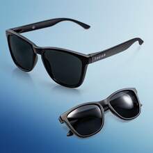 Lentes De Sol Tagiar Lentes De Sol Para Hombre Y Mujer Negro con protección UV400, espejo, para hombres y mujeres, ideales para pesca, conducción, verano, playa y viajes - Negro - Ver 11
