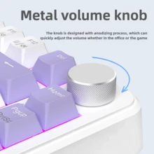 AJAZZ AK820 Keyboard Mouse Combo - Wired Keyboard Mouse Set With RGB Lighting, E-Sports Gaming Keyboard Mouse Set, Office Keyboard Mouse Set. Mechanical Keyboard/Gaming Mouse/Gaming Mouse Pad Set, Wired 3-In-1 Gaming Office Gift, Christmas Gift, RGB Lighting Effect, Volume Knob AJ52/AK820 - AJAZZ Official Authentic Products - View 6