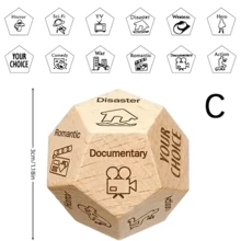 高品质决策骰子 - 浪漫情侣约会之夜及庆祝游戏 - 周年纪念日、情人节、生日及圣诞节礼物，适合送给男友、丈夫、女友、妻子及同事 - 趣味美食、电影及日常兴趣选择方式 - 彩色 - 查看 7