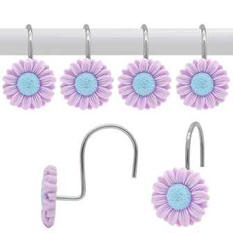 12件套紫色花朵挂钩：无论是秘密圣诞老人礼物交换、临时节日礼物还是季节性礼物，这款个性化礼物都是完美之选。圣诞装饰首选：非常适合卧室收纳、客厅悬挂花环、玄关装饰或派对布置。结实的挂钩可牢固地悬挂饰品、围巾和珠宝。
