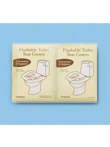 10/50/100pcs Disposable Travel Toilet Seat Covers, Portable Travel/Business Toilet Seat Pads, Waterproof Portable Toilet Paper Mats, Essential Accessories For Airplane Travel, Pregnancy/Childbirth, Public Restrooms, Campus Life, Outdoor Hiking, Camping, And Bathroom Use. Soluble Paper Toilet Seat Covers, Khaki Color, Individually Packaged, Clean And Hygienic. - Yellow - View 3