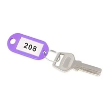 Pack de 5 Llaveros de Colores en Rosa, Azul o Morado – Diseño Resistente, Ligero y Moderno para Mantener tus Llaves, Mochilas o Accesorios Perfectamente Organizados con un Toque Vibrante y Lleno de Estilo - Lila Púrpura - Ver 4