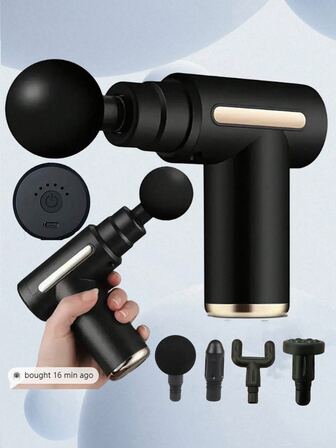 Portable Muscle Massage Gun, Suitable For Full Body Massage, Equipped With LED Touch Screen, Speed Adjustment, Rechargeable And 4 Replaceable Massage Heads. Fascia Gun - Muscle Massage Chair - Professional Therapeutic Grade Multi-Function Mini Electric Handheld Hammer, Suitable For Percussion Massage On Shoulders, Neck, Waist, Back And Other Areas. A Unique And Cool Gift Idea For Her, Also An Ideal Choice For Gift Sets.