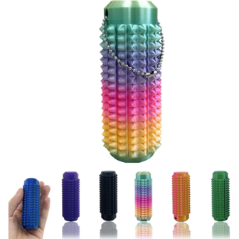 Little Ouchies Pain Fidget , Fidget Toys For Adults & Teens, 3D Printed Keychain 1pc Spiky Grippie Stim Keychain, Office Workers Gifts For Men (Colours And Details Are Random)