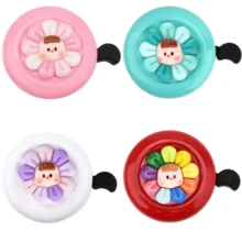 Aluminum Bicycle Bell, Crisp And Loud Sound, Flower Bicycle Bell Warning Bell, Suitable For Bicycle, Scooter - Multicolor - View 2