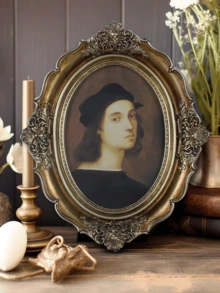 1 Khung ảnh hình oval cổ điển - Kính mạ đồng và vàng, chế tác thủ công châu Âu, thiết kế nghiêng, kèm chân đế, có thể treo tường/để bàn - Thích hợp cho phòng khách, trang trí nhà cửa sang trọng, trưng bày vật phẩm sưu tầm - Khung ảnh phong cách retro - Trang trí thế hệ Millennials - Nghệ thuật gia truyền - Phụ kiện kệ trưng bày được tuyển chọn - Điểm nhấn trang trí phòng thanh lịch - Nhiều màu - Xem 13