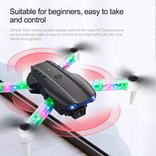 E99 Pro Drone With Screen, Dual 4K HD Cameras, Entry-Level Drone, Headless Mode, Brushless Motor& Obstacle Avoidance, One-Click Taking-Off And Landing, RGB Night Flight LED Lights, Easy To Operate, Best For Beginners, 360° Stunting, Altitude Holding, Real-Time Version Transimission, Perfect For Sceneries Recording, Daily Recording, Best Gift For Birthday, Holiday, Indoor&Outdoor Use, Beginner Drone - 黑色 - 查看 6