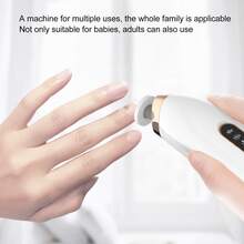 Lima de Uñas Eléctrica para Bebés y Adultos, Diseño Mini y Portátil con Batería Recargable, Funciona de Forma Suave y Segura, Color Blanco - Multicolor - Ver 7