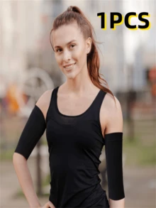 2 Pairs Of High Elasticity Breathable Wrist Guards, Enlarged Size 28cm * 6.5cm Pressure Yoga Arm Sleeves, 1 Pair Of Black Or 1 Pair Of Skin Tone Optional, Lightweight Restraint Arm Sleeves, Elbow Sleeves, Pressure Ice Sleeves, Fitness Sweat Absorbing, Anti Sprain Wrist Guards Summer - Multicolor - View 8