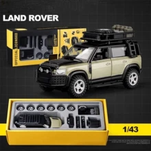 Burago 1:43 Scale Land Rover Defender Diecast Model Car, Assembled Alloy Off-Road Vehicle Toy, Gift For Boys - Multicolor - View 9