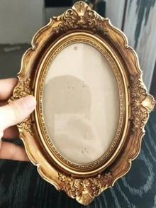 1 Khung ảnh hình oval cổ điển - Kính mạ đồng và vàng, chế tác thủ công châu Âu, thiết kế nghiêng, kèm chân đế, có thể treo tường/để bàn - Thích hợp cho phòng khách, trang trí nhà cửa sang trọng, trưng bày vật phẩm sưu tầm - Khung ảnh phong cách retro - Trang trí thế hệ Millennials - Nghệ thuật gia truyền - Phụ kiện kệ trưng bày được tuyển chọn - Điểm nhấn trang trí phòng thanh lịch - Nhiều màu - Xem 6