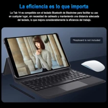 BOSSNEY Tableta, pantalla FHD de 10,1 pulgadas, Android 14,12 GB de RAM, 512 GB de ROM, batería de 8000 mAh, cámaras de 13 MP + 5 MP, WiFi 5G / 2.4 G, viene con teclado, mouse, lápiz óptico y funda protectora. - Dorado - Ver 9