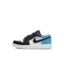 Nike JORDAN 1 LOW ALT (PS) Girls' Basketball Shoes BQ6066-004 - Black/Black-laser Blue-white - View 1