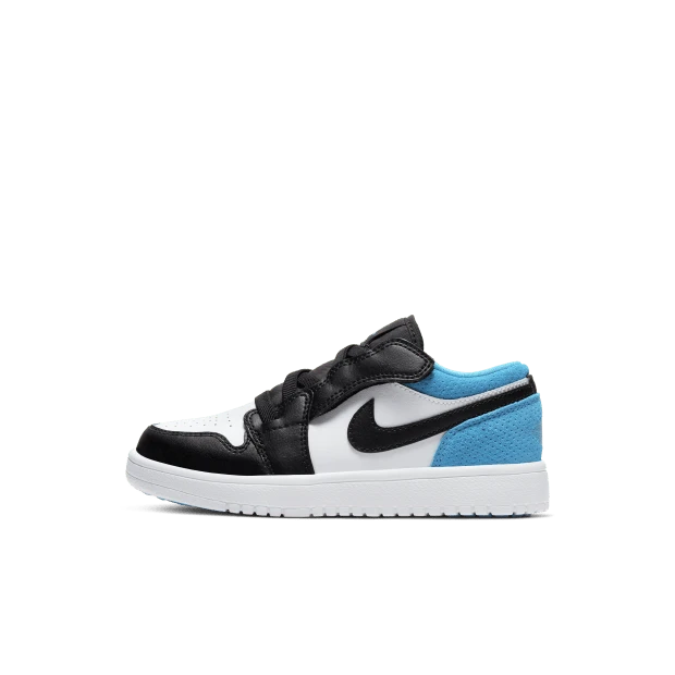 Nike JORDAN 1 LOW ALT (PS) Girls' Basketball Shoes BQ6066-004 - Black/Black-laser Blue-white - View 1