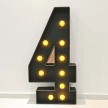 Decorative Signs & Plaques Giant 3FT/92cm Black Mosaic Puzzle Number Lights - Marquee Light Up Numbers With Warm Yellow Lights For Birthday Party Large Mosaic Frame Letter Cardboard Pre-Cut Giant Cut-Out Thick Foam Board Sign DIY Decorations - 黑色 - 查看 3