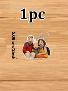 1/3/5pcs Personalized 2D Cartoon Keychain,2D Figure Personalized Acrylic Photo - Personalized Photo Keychains,Valentine's Day Gifts For Her, Him,Souvenirs,Exquisite Accessories Pendant, Gift For Friends, Family, Couples, Unique Souvenir Gifts, Suitable For Birthdays, Weddings, Parties, Anniversaries, Creative Decorative Accessories