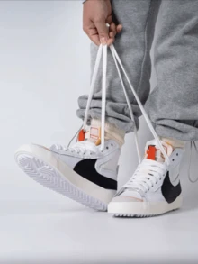 Nike Blazer Classic Retro Casual Versatile Mid-Top Skateboarding Shoes, Men DD3111-100 - White/Black/White/Sail White/White/Team Orange - View 5