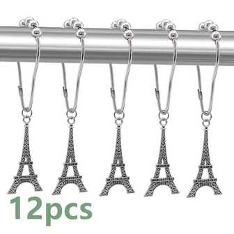 12件套埃菲尔铁塔挂钩套装，圣诞礼物及节日装饰收纳挂钩，适合秘密圣诞老人交换礼物、临时节日礼物或节日赠礼——完美的个性化礼物。完美搭配圣诞装饰：卧室收纳、客厅花环悬挂、玄关展示、派对布置。结实的挂钩可牢固地悬挂饰品、围巾和珠宝。