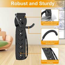 4 piezas Soporte De Gancho Para Colgar Bicicleta A La Pared Color Negro - Negro - Ver 9