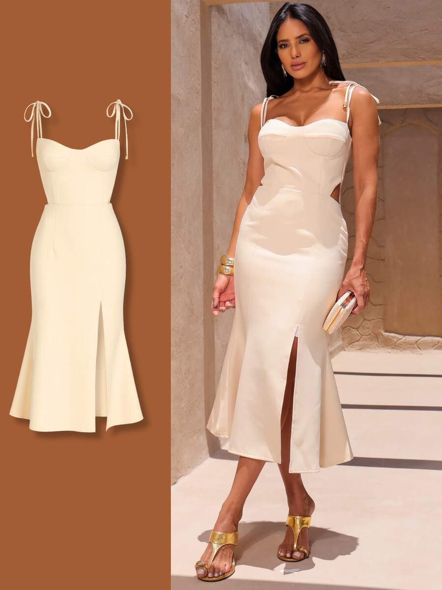 Knot, Side Opening, Cup Detail, Dating - Màu Khỏa thân - Xem 1