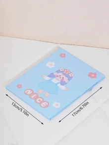 1 Stück faltbarer, tragbarer Cartoon Make-up Spiegel, Tisch-Handhalte-Papier Make-up Spiegel, süßer Tisch-Standspiegel für den Heimgebrauch