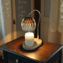 1个紫色玻璃电蜡烛加热器，带调光器和定时器，适用于融化蜡烛，是圣诞节、世界文化日、感恩节、生日、晋升、乔迁之喜等场合送给妈妈和女性的完美礼物。 - 美規A型插(110-127V) - 查看 12