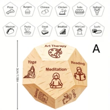 高品质决策骰子 - 浪漫情侣约会之夜及庆祝游戏 - 周年纪念日、情人节、生日及圣诞节礼物，适合送给男友、丈夫、女友、妻子及同事 - 趣味美食、电影及日常兴趣选择方式 - 彩色 - 查看 5
