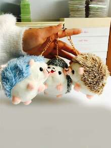 Llaveros de erizo, soporte de llaves DIY, colgante de llavero, anillos de llaves, adornos artesanales - Multicolor - Ver 1