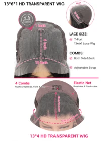 Coleen 13*4 Straight Wig Human Hair Glueless Wig Chocolate Brown Lace Front Human Wig 13x6x1 T Part Lace Frontal Wigs Pre Plucked With Baby Hair #4 Colored Brown Silky Straight Wig Transparent Lace Frontal Wigs Natural Black Wig Daily Party Wear 250 Density - Natural Black - 查看 11