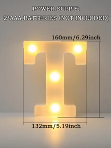 1pc LED Letter Lights Pink Lamp, Glitter Letters, Light Up Alphabet, Letters Sign, Dry Battery Powered, For Home Party Decoration Night Bar Wedding Birthday Christmas Lamp Girls Gift, Night Light For Proposals, Birthdays, And Photo Props, The Best Gift For Mother's Day And Father's Day - Multicolor - View 30