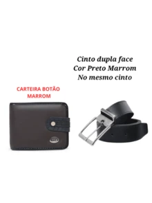 Men's Large Button Wallet Kit + Double-Sided Belt Offer - 彩色 - 查看 2