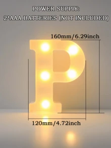 1pc LED Letter Lights Pink Lamp, Glitter Letters, Light Up Alphabet, Letters Sign, Dry Battery Powered, For Home Party Decoration Night Bar Wedding Birthday Christmas Lamp Girls Gift, Night Light For Proposals, Birthdays, And Photo Props, The Best Gift For Mother's Day And Father's Day - Multicolor - View 33