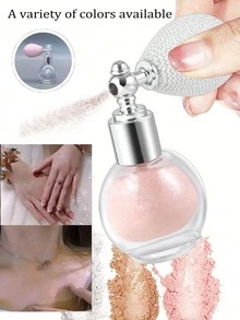 Chai phấn bắt sáng lấp lánh có thể nạp lại, nhũ lấp lánh cho cơ thể cô dâu, nhũ giả ngọc trai, nhũ cài tóc, nhũ cổ, nhũ xương quai xanh, nhũ dạng xịt, thích hợp trang điểm cơ thể, mặt, tóc, tay, lễ hội Carnival/Grass/dạ hội hóa trang, thích hợp tạo khối và làm nổi bật khuôn mặt, thiết kế vòi xịt tinh tế, độ che phủ nhẹ. - Nhiều màu - Xem 3