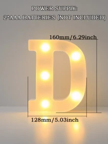 1pc LED Letter Lights Pink Lamp, Glitter Letters, Light Up Alphabet, Letters Sign, Dry Battery Powered, For Home Party Decoration Night Bar Wedding Birthday Christmas Lamp Girls Gift, Night Light For Proposals, Birthdays, And Photo Props, The Best Gift For Mother's Day And Father's Day - Multicolor - View 16