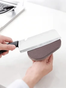 Magic Emery Sponge Cleaning Brush With Handle - Strong Decontamination Rust Remover For Kitchen Bathroom Household Cleaning Tools