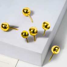 Pack de 25 Chinchetas de Corcho en  Bronce o Dorado, Perfectas para Decorar Tableros, Fijar Recordatorios y Organizar Documentos con un Toque Elegante y Sofisticado en Cualquier Espacio - Dorado - Ver 3