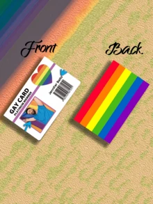 1pc Custom Photo And Name NFC Card Custom Picture&Music Membership Card - Gay Pride Card Custom Membership Cards - Add You Own Photo - Personalized Gay Name Card For Men Money Wallet Mini Wallet Purse Wallet Small Wallet - Multicolor - View 7