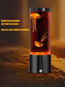 1个全新LED变色水母熔岩灯，电动水族箱海洋夜灯，RGB变色LED水母氛围灯，USB/电池供电（不含电池），适用于客厅、家居、卧室、游戏室装饰，节日和生日礼物，送给家人和朋友 - 彩色 - 查看 6