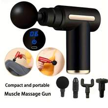 AXH. Portable Muscle Massage Gun, Suitable For Full Body Massage, Equipped With LED Touch Screen, Speed Adjustment, Rechargeable And 4 Replaceable Massage Heads. Fascia Gun - Muscle Massage Chair - Professional Therapeutic Grade Multi-Function Mini Electric Handheld Hammer, Suitable For Percussion Massage On Shoulders, Neck, Waist, Back And Other Areas. A Unique And Cool Gift Suitable For Both Men And Women, An Ideal Choice For Gift Sets. - Multicolor - View 15