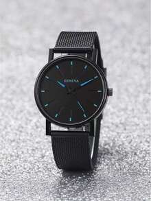 4pcs Women's Watch Fashion Leisure Sports Round Blue Needle Red Needle Quartz Watch With Pendant Necklace Bracelet Ring Set Suitable For Women's Daily Wear Perfect Gift Party Christmas Birthday Decoration Gift For Women - Multicolor - View 4