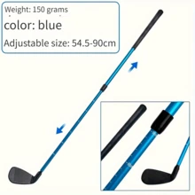 Adjustable Golf Chipping Trainer Golf Clubs 22-37" - Lightweight ABS Clubhead For Beginners, 3 Color Options, Youth & Adult Use - Blue - View 7