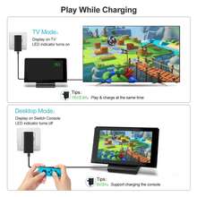 Base De Carga Para Nintendo Switch Portátil Dock Ventilación - Negro - Ver 4